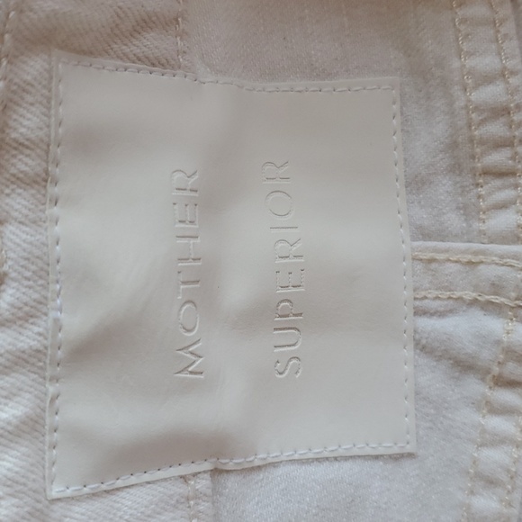MOTHER CREAM WHITE ACT NATURAL THE HUSTLER ROLLER HEELS HIGH WAISTED JEA… - Picture 10 of 16
